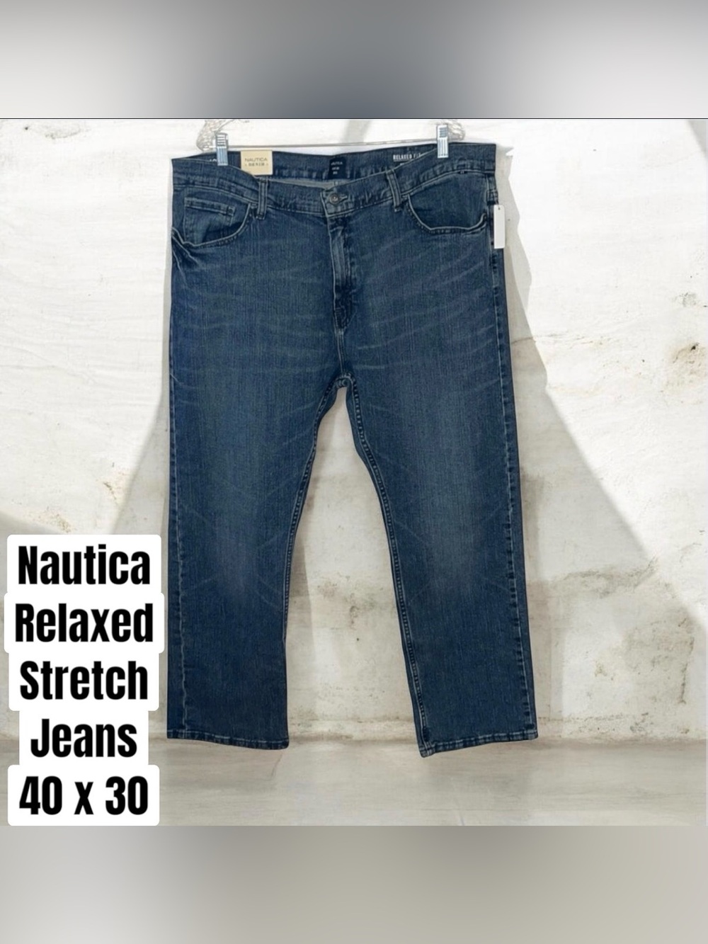 Nautica Relaxed Stretch Straight Leg Mens Jeans Size 40x30 NWT